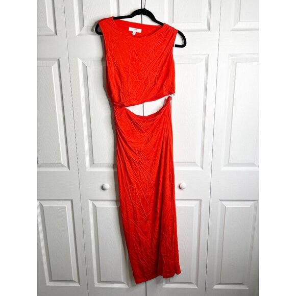 Atlein Collective Orange Sleeveless Cutout Maxi Dress Women's Size X-Large XL - Picture 1 of 14